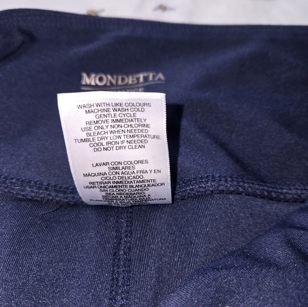 Mondetta Performance Luxury Workout Blue Leggins Size M - Picture 5 of 7